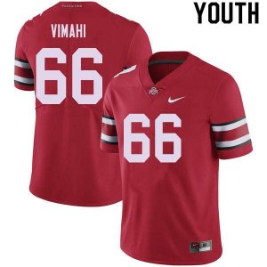 NCAA Ohio State Buckeyes Youth #66 Enokk Vimahi Red Nike Football College Jersey HWX2345QM